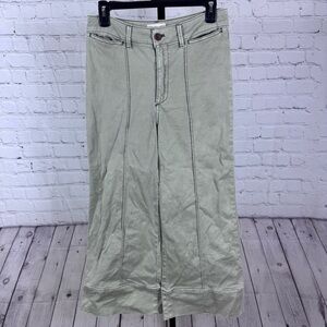 Anthropologie Chino Light Green Cropped Length Pants Size 4